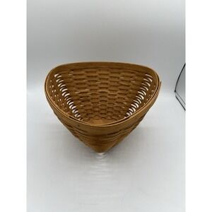 🧺Longaberger 2009 Large Triangle Bowl Basket–Unique Shape-Classic Craftsmanship